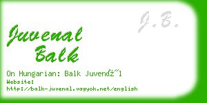 juvenal balk business card